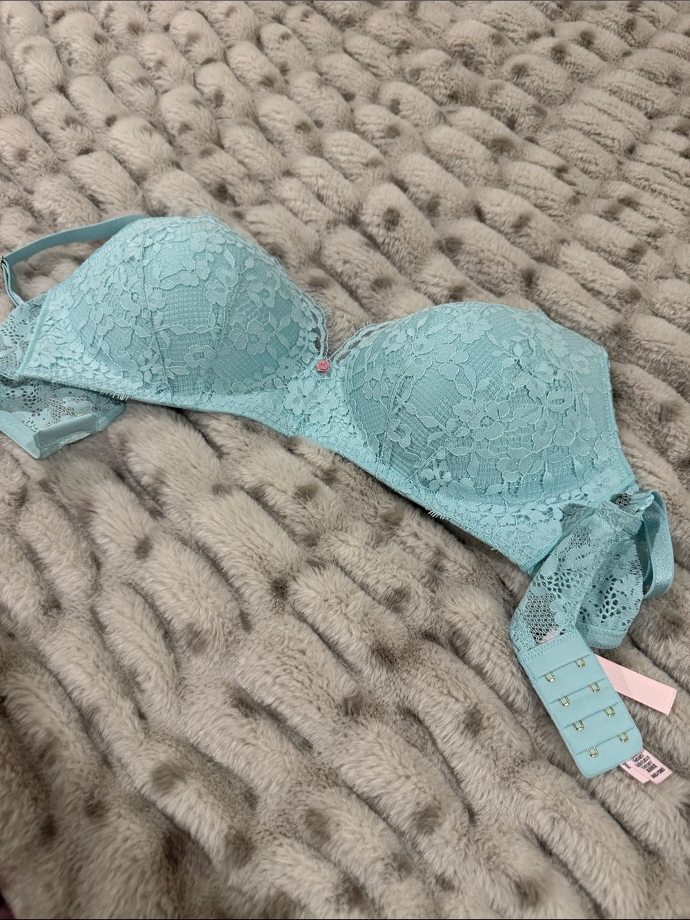 Victoria's Secret Aqua Lace Push-Up Bra 36D